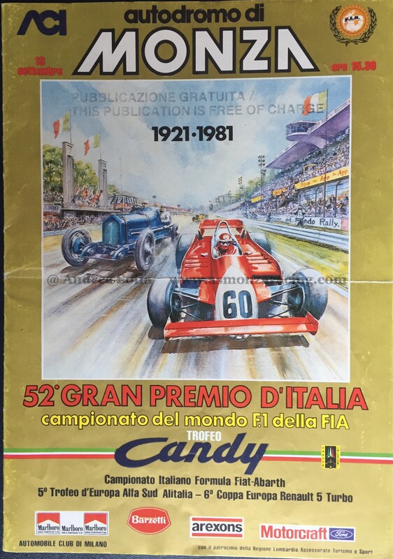 Gran Premio d'Italia Formula 1, Monza 13 Settembre 1981 Ita - ASMONZARACING